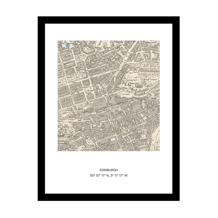Old OS map of Edinburgh