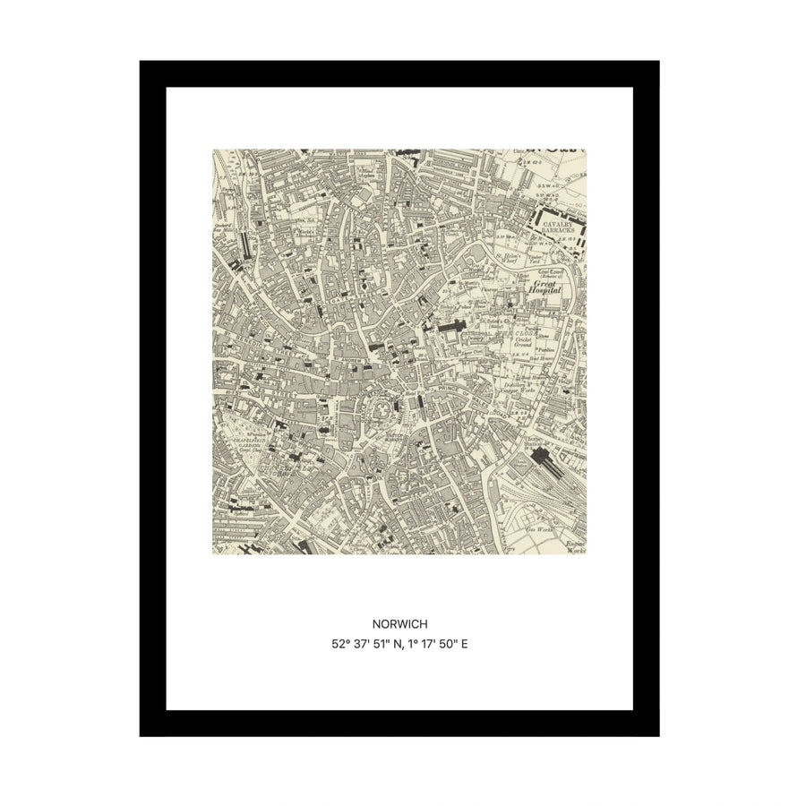 Old OS map of Norwich