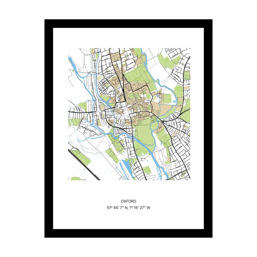 Oxford map print