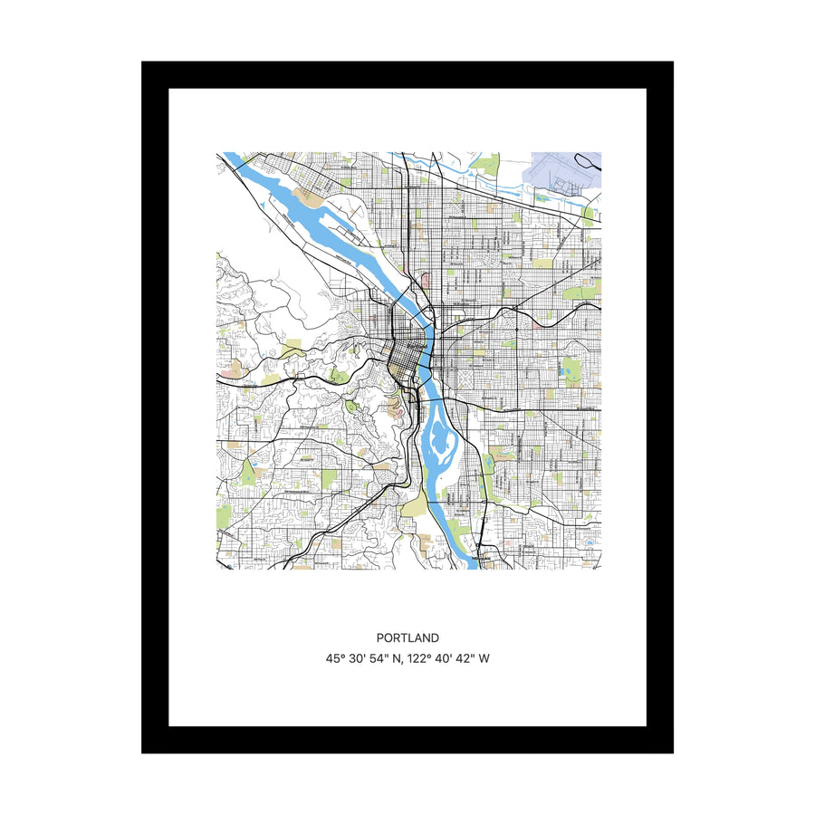 Portland map print