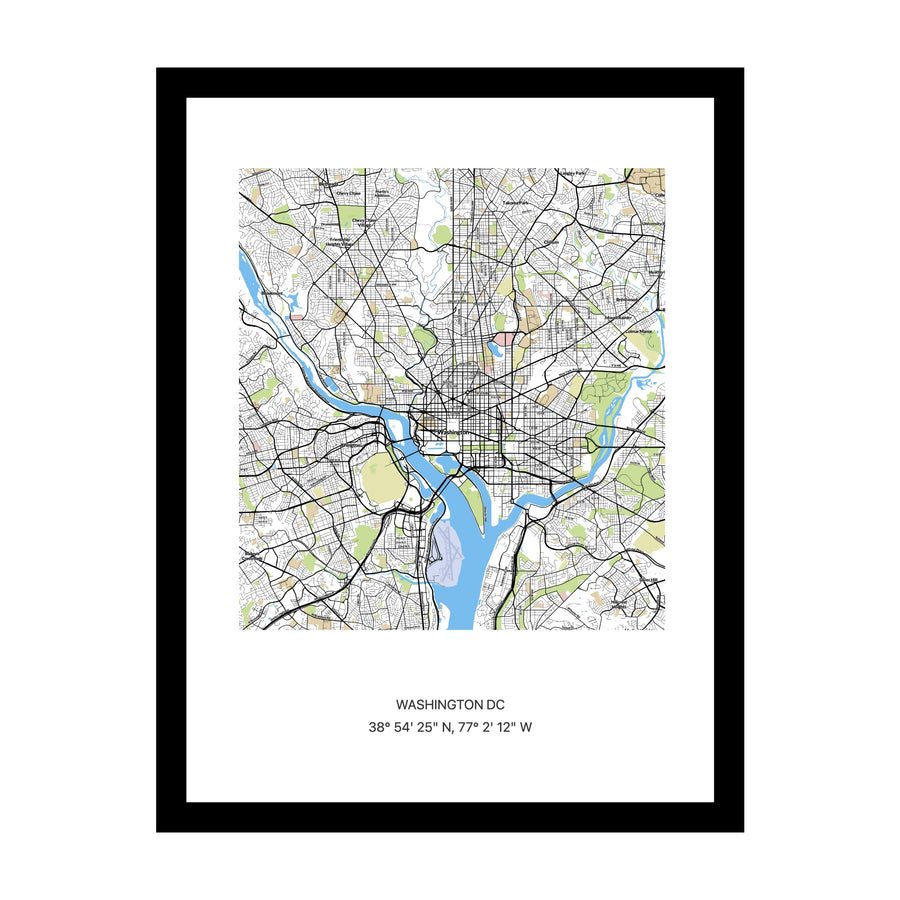 Washington DC map print