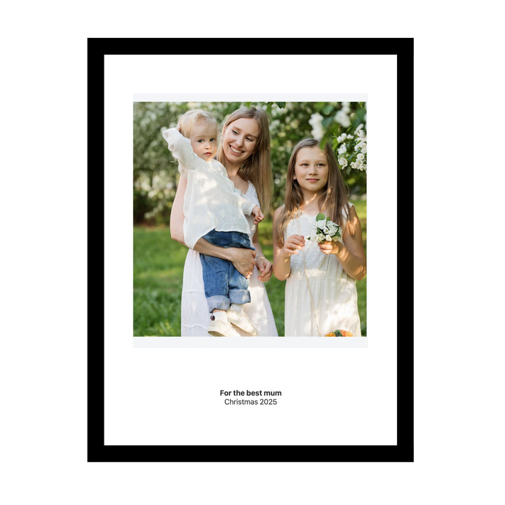 Personalised framed photo print — a Christmas gift for her