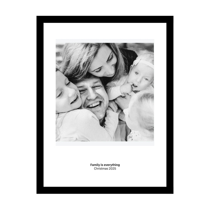 Personalised framed family photo print — a Christmas gift idea