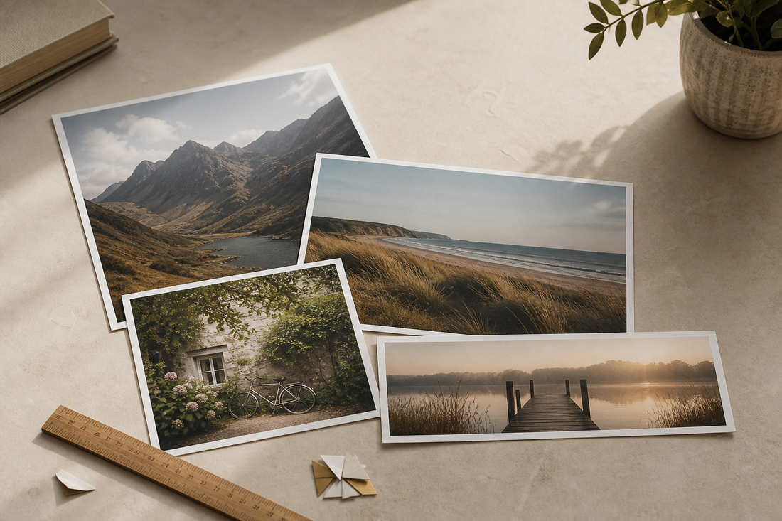 Four photographic prints in different common proportions