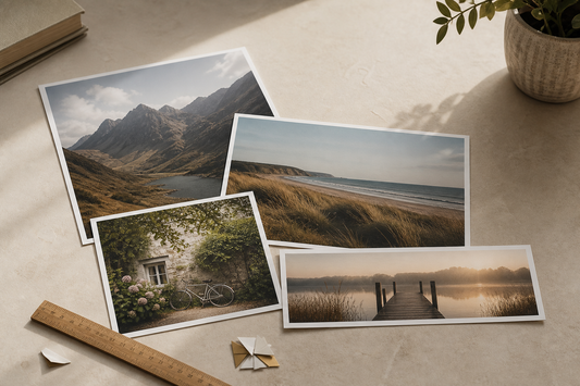 Four photographic prints in different common proportions