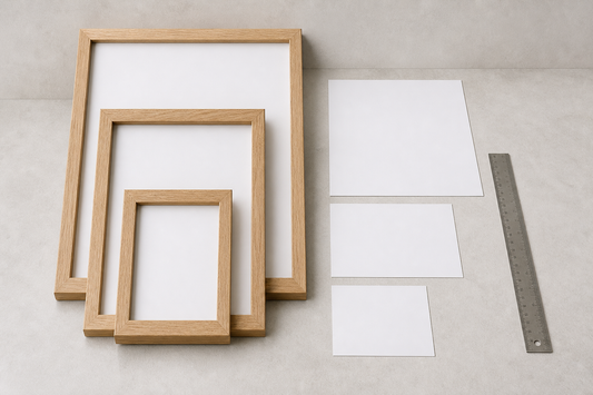 Common US print and frame proportions arranged for comparison