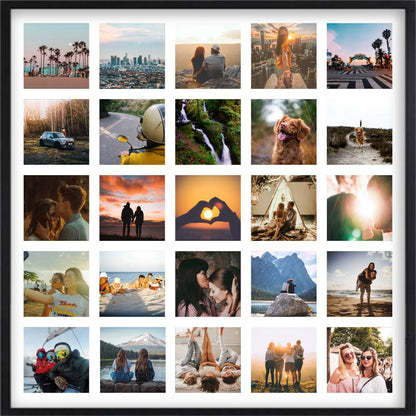 Personalised photo collage print, framed