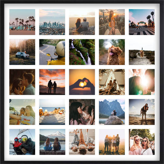 Personalised photo collage print, framed
