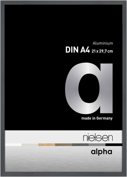 Nielsen Alpha polished dark grey aluminium picture frame