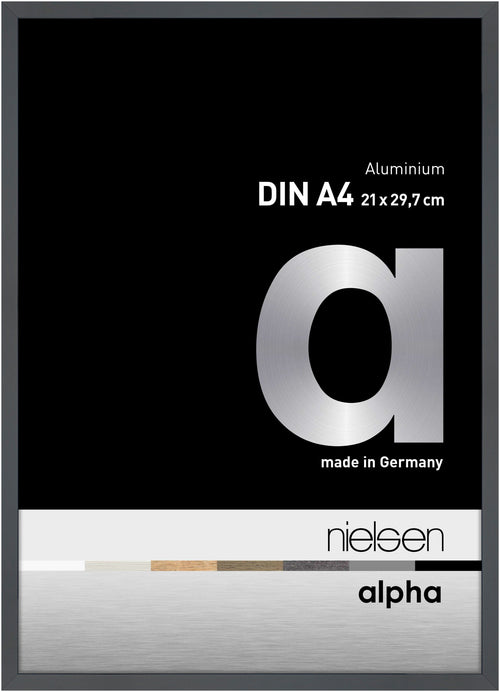 Nielsen Alpha polished dark grey aluminium picture frame