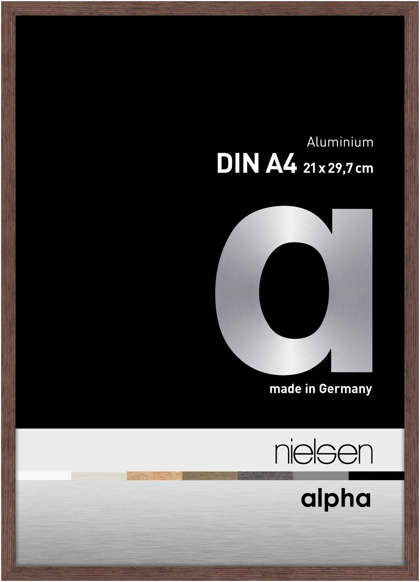 Nielsen Alpha wenge aluminium picture frame
