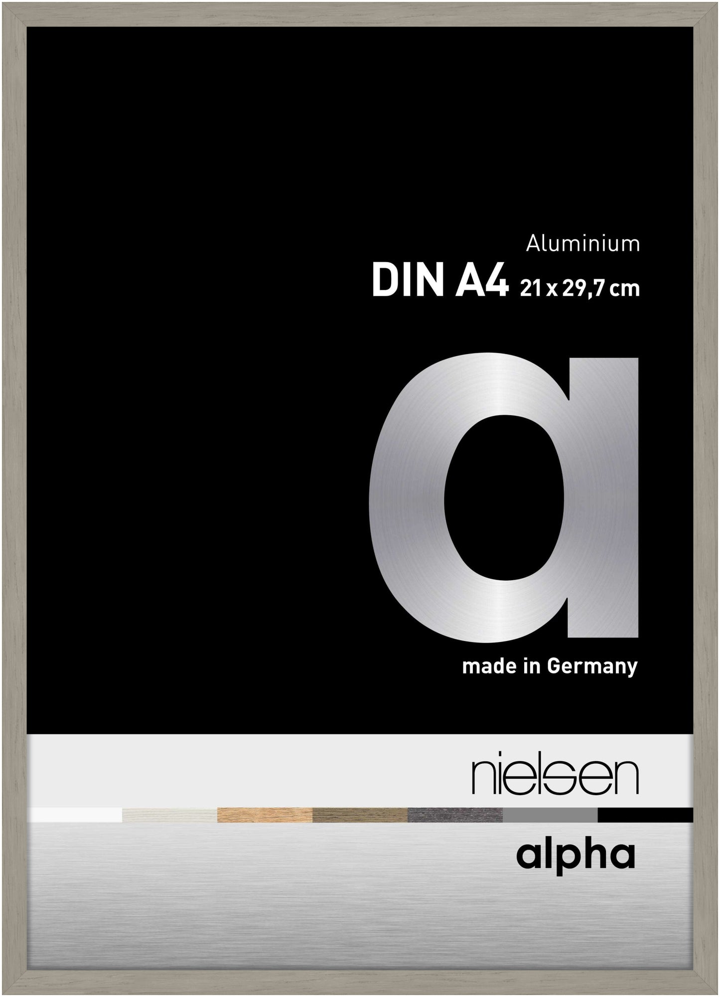 Nielsen Alpha light grey aluminium picture frame