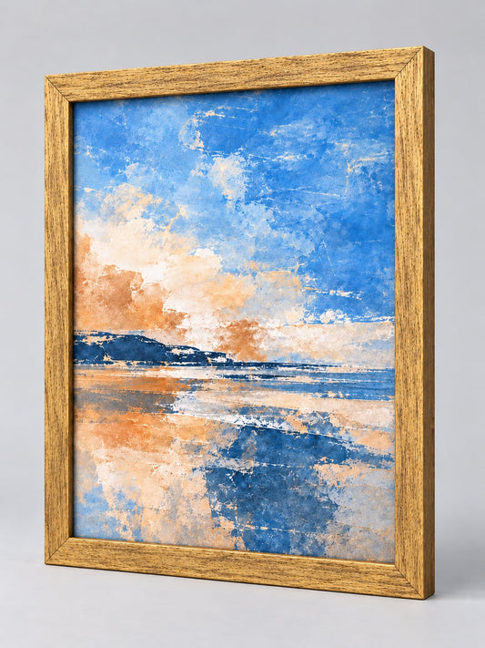 Antique Gold Wood (Open Grain) picture frame - whole frame, without a mount