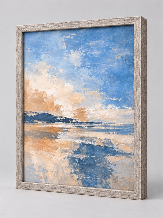 Antique Silver Wood Frame (Closed Grain) picture frame - whole frame, without a mount