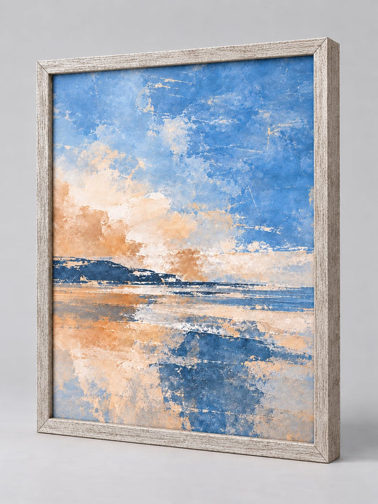 Antique Silver Wood (Lustre) picture frame - whole frame, without a mount