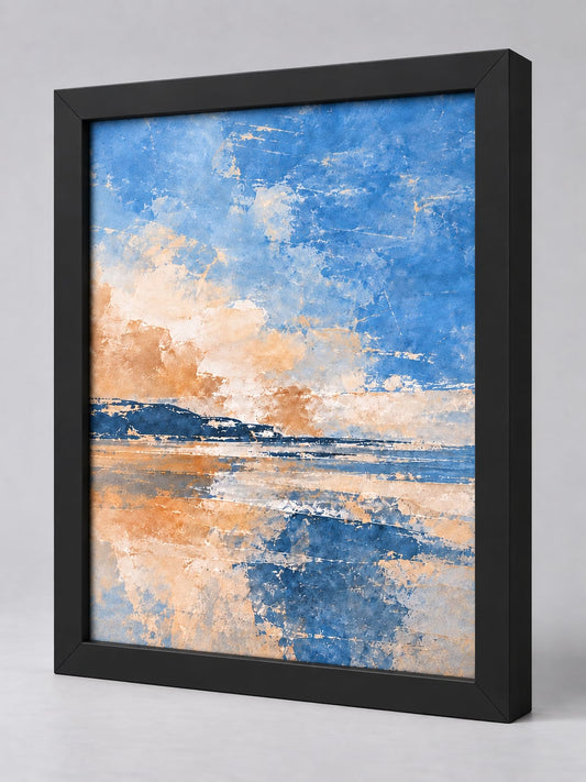 Black Wood (Closed Grain) picture frame - whole frame, without a mount