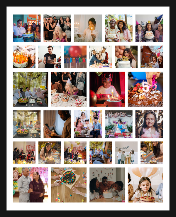 30 Photo Collage Print