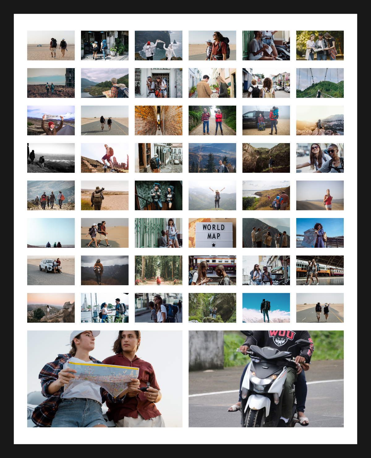 50 photo collage print, framed