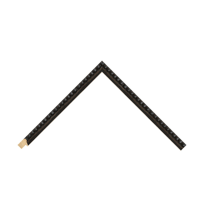 Black Wood Bobbin moulding detail