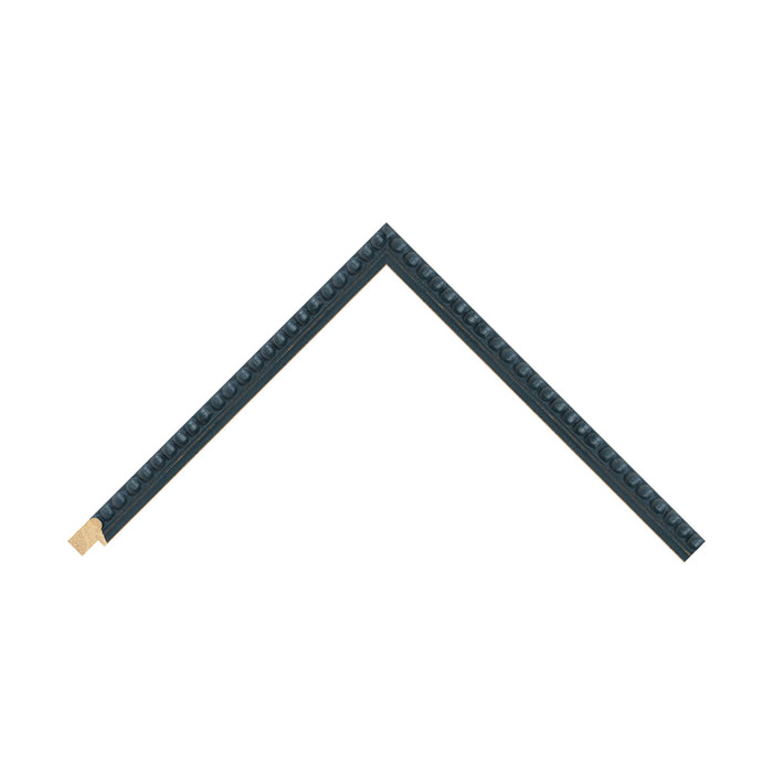 Midnight Blue Wood Bobbin moulding detail