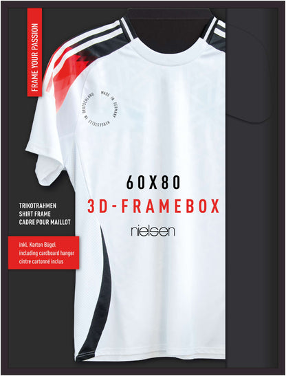 Football jersey display frame 60x80cm jet black