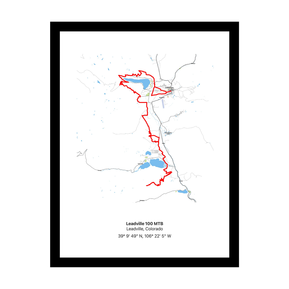 Personalised Strava route map art print