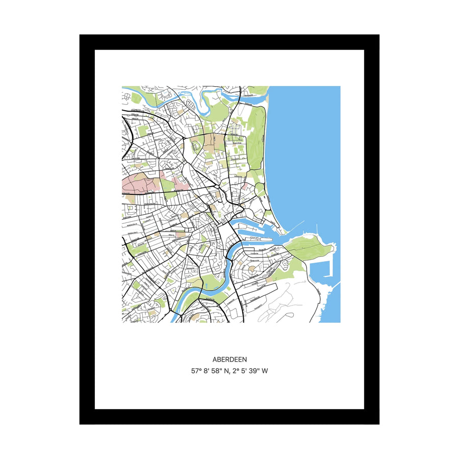 Aberdeen map print