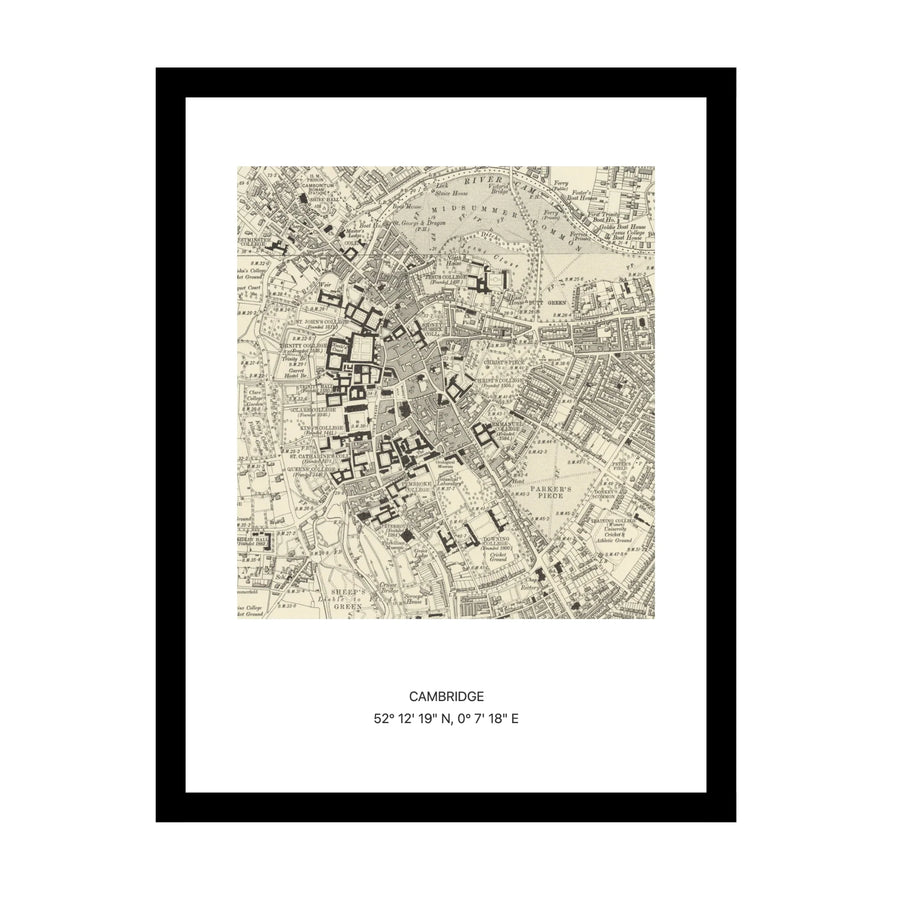 Old OS map of Cambridge