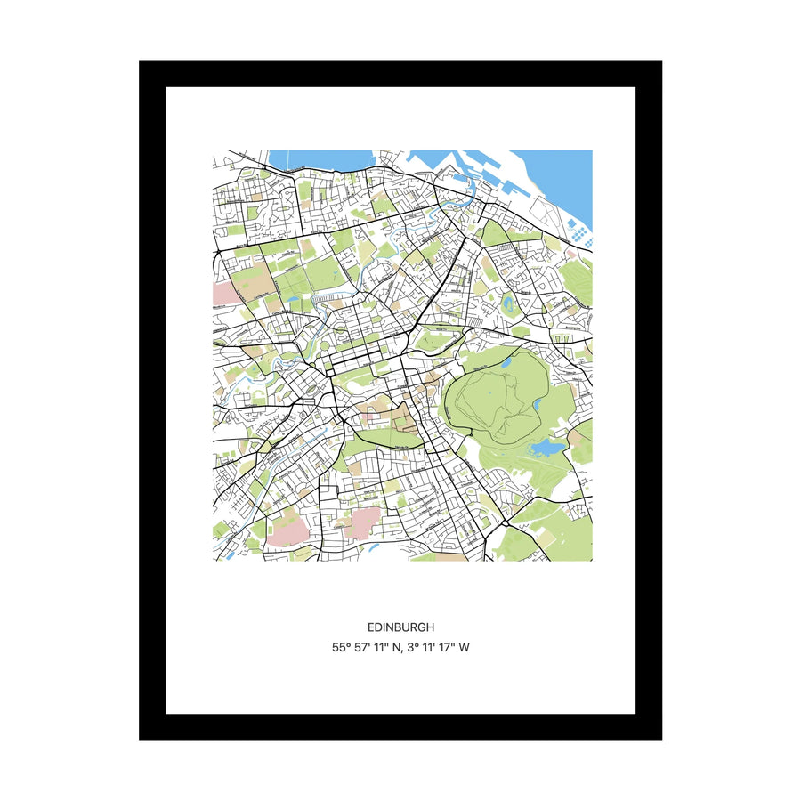 Edinburgh map print