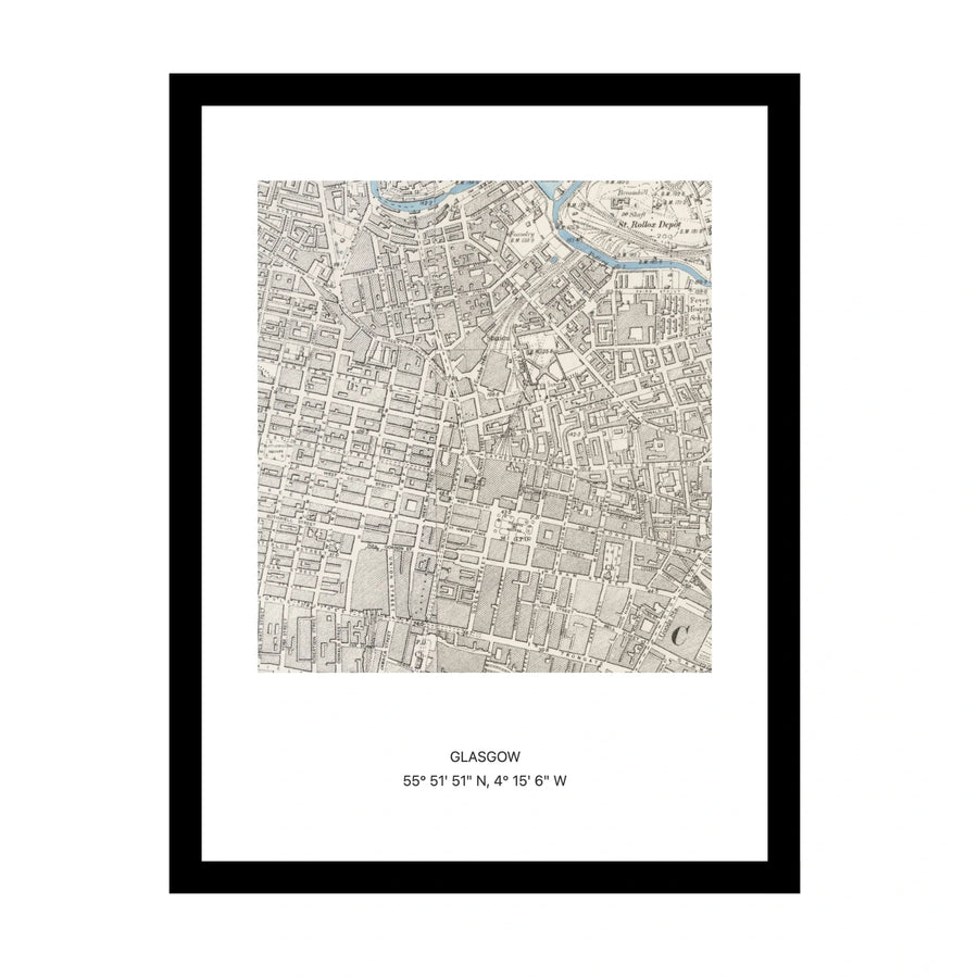 Old OS map of Glasgow