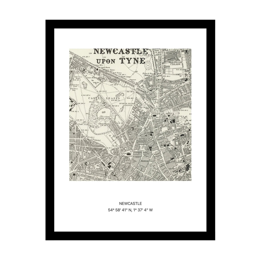 Old OS map of Newcastle