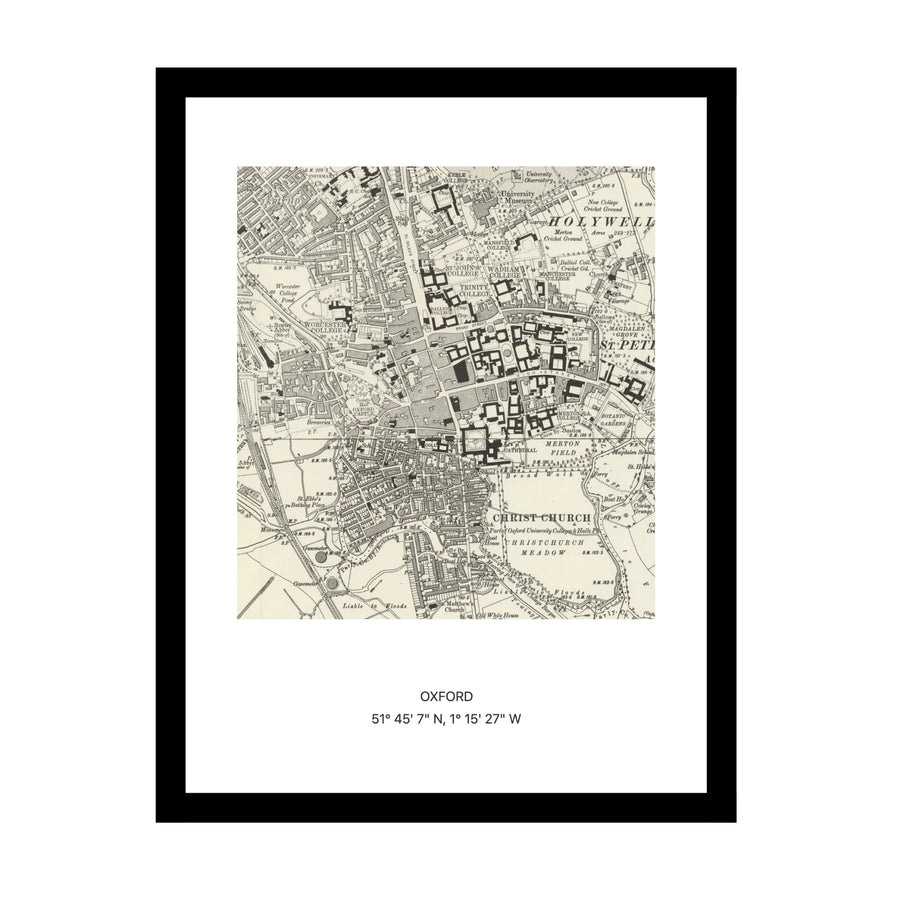 Old OS map of Oxford