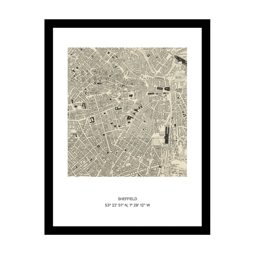 Old OS map of Sheffield