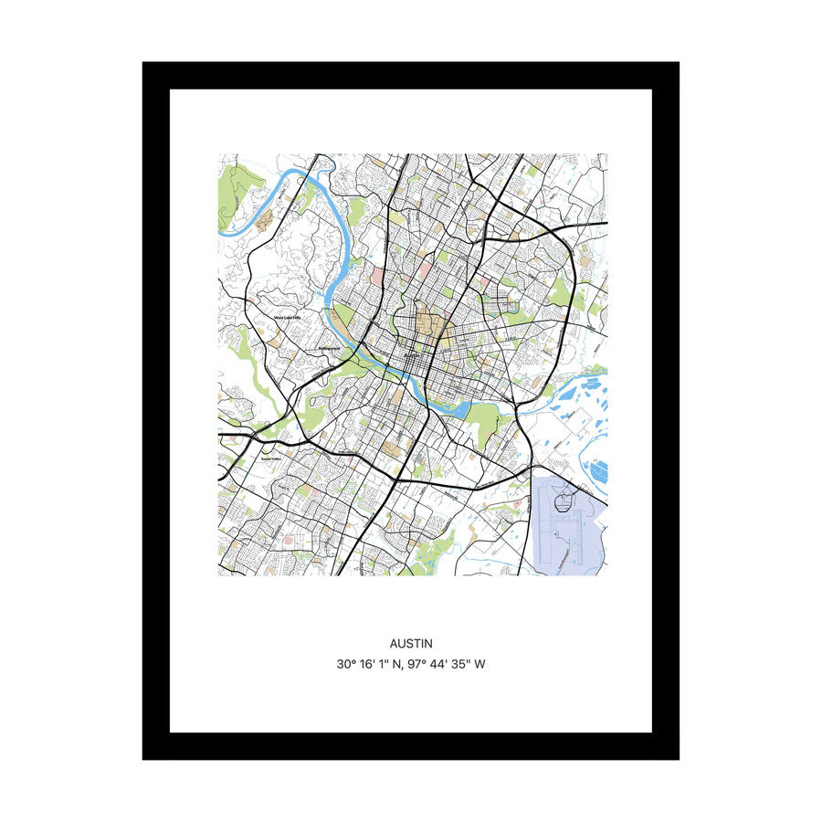 Austin map print