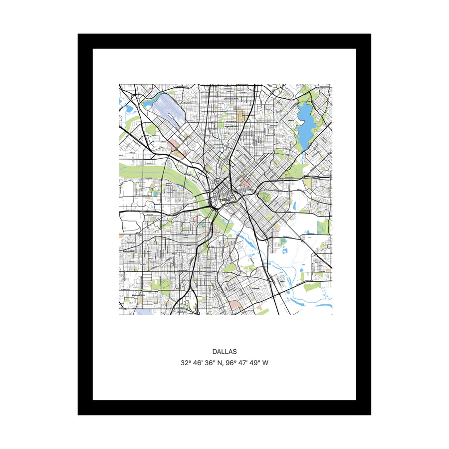 Dallas map print