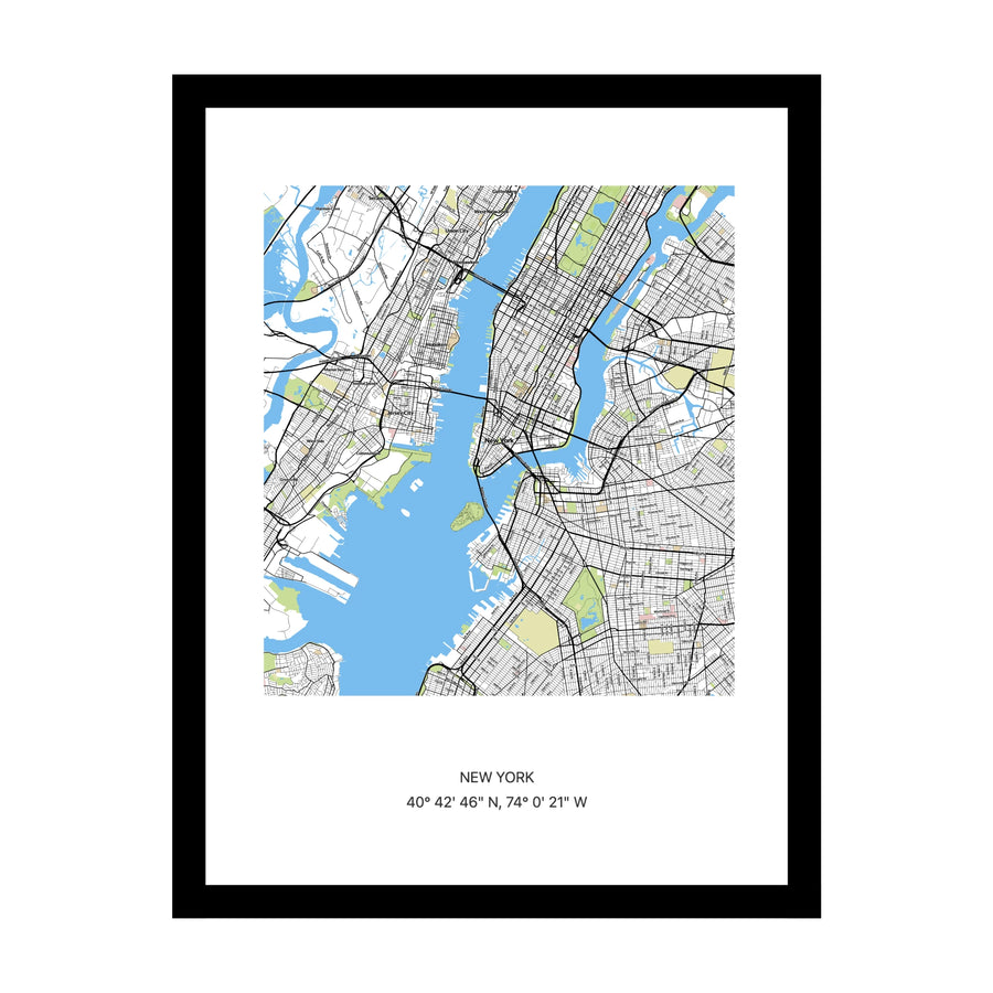 New York map print