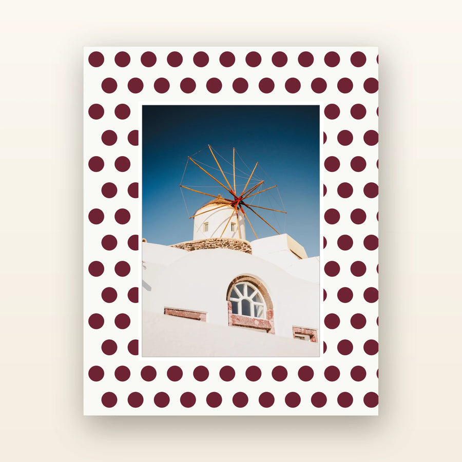 Polka Dot Picture Mats — acid-free picture mat with an 8x10 board and 5x7 opening