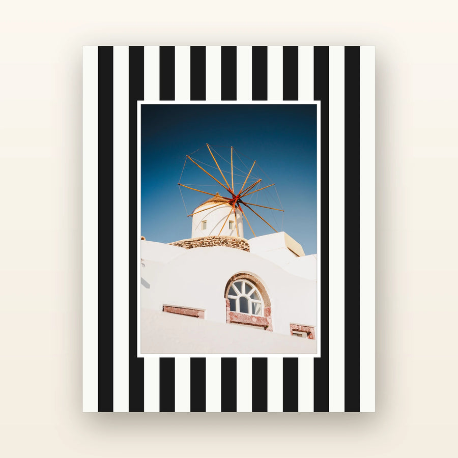 Black striped picture mat — acid-free picture mat with an 8x10 board and 5x7 opening