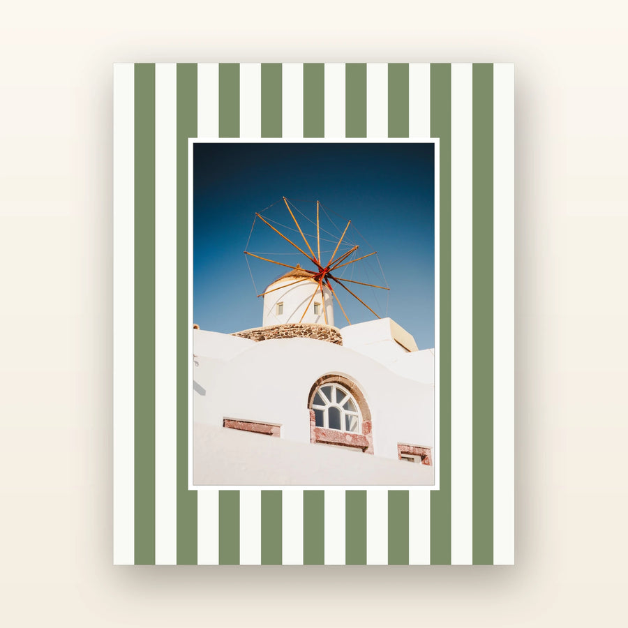 Sage green striped picture mat — acid-free picture mat with an 8x10 board and 5x7 opening