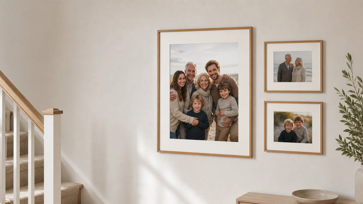 Framed family photograph as a Christmas gift for the whole family