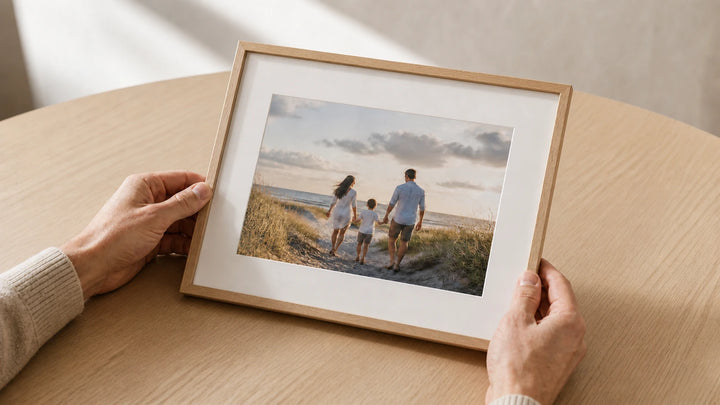 Personalized framed photo print as a Christmas photo gift
