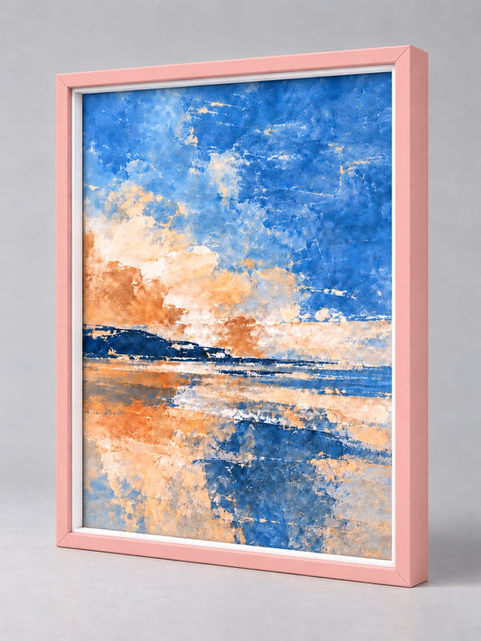 Pink Wood picture frame - whole frame, gallery build with a fillet