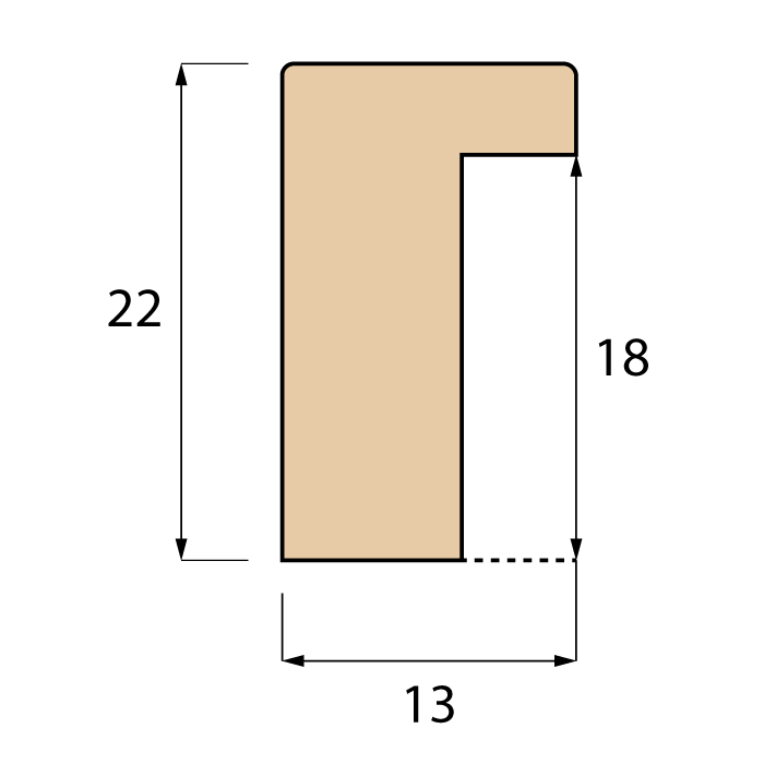 Purple Wood / 13mm x 22mm profile