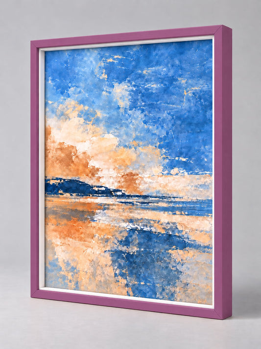 Purple Wood picture frame - whole frame, gallery build with a fillet