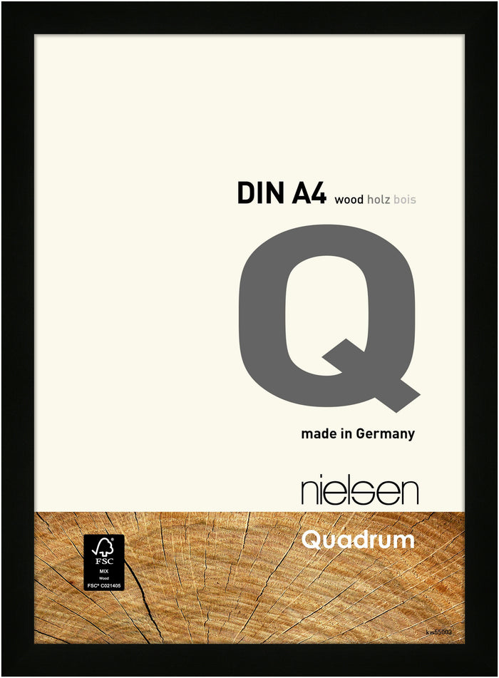 Quadrum black wood picture frame