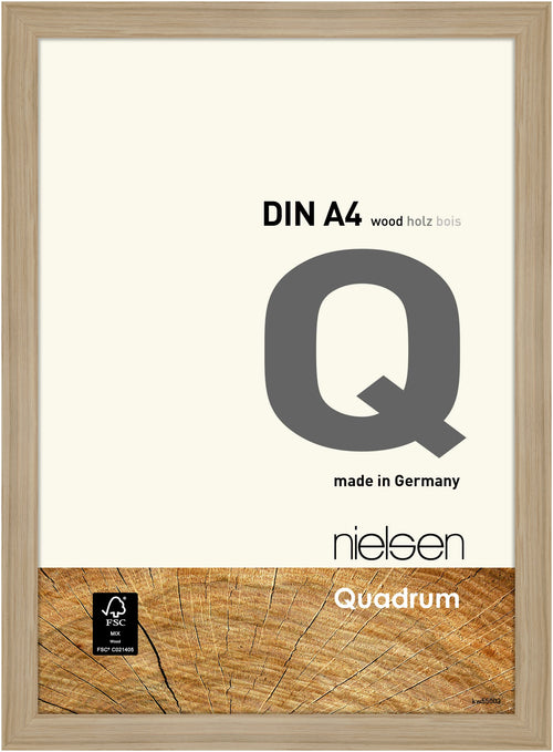Quadrum oak wood picture frame