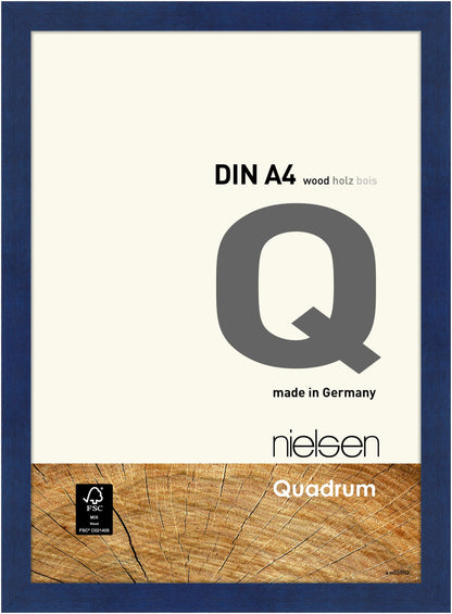 Quadrum blue wood picture frame