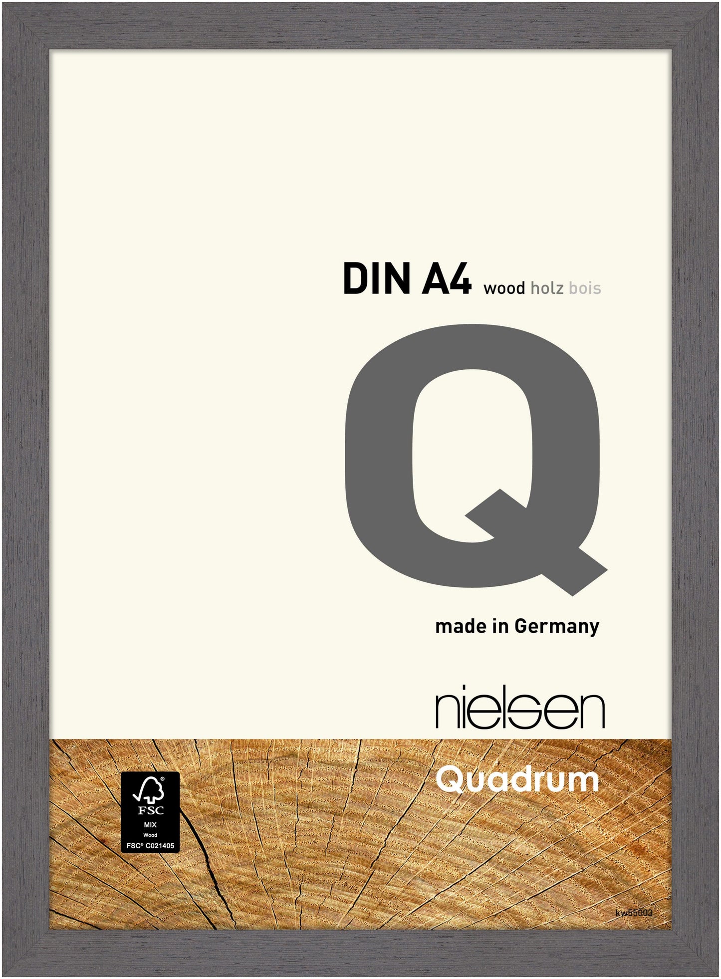 Quadrum grey wood picture frame