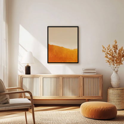 Quadrum wood frames in a styled room