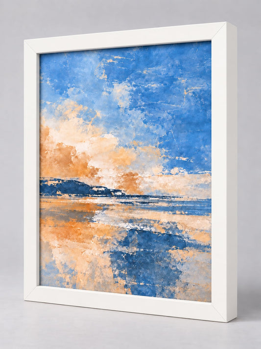 White Wood (Closed Grain) picture frame - whole frame, without a mount